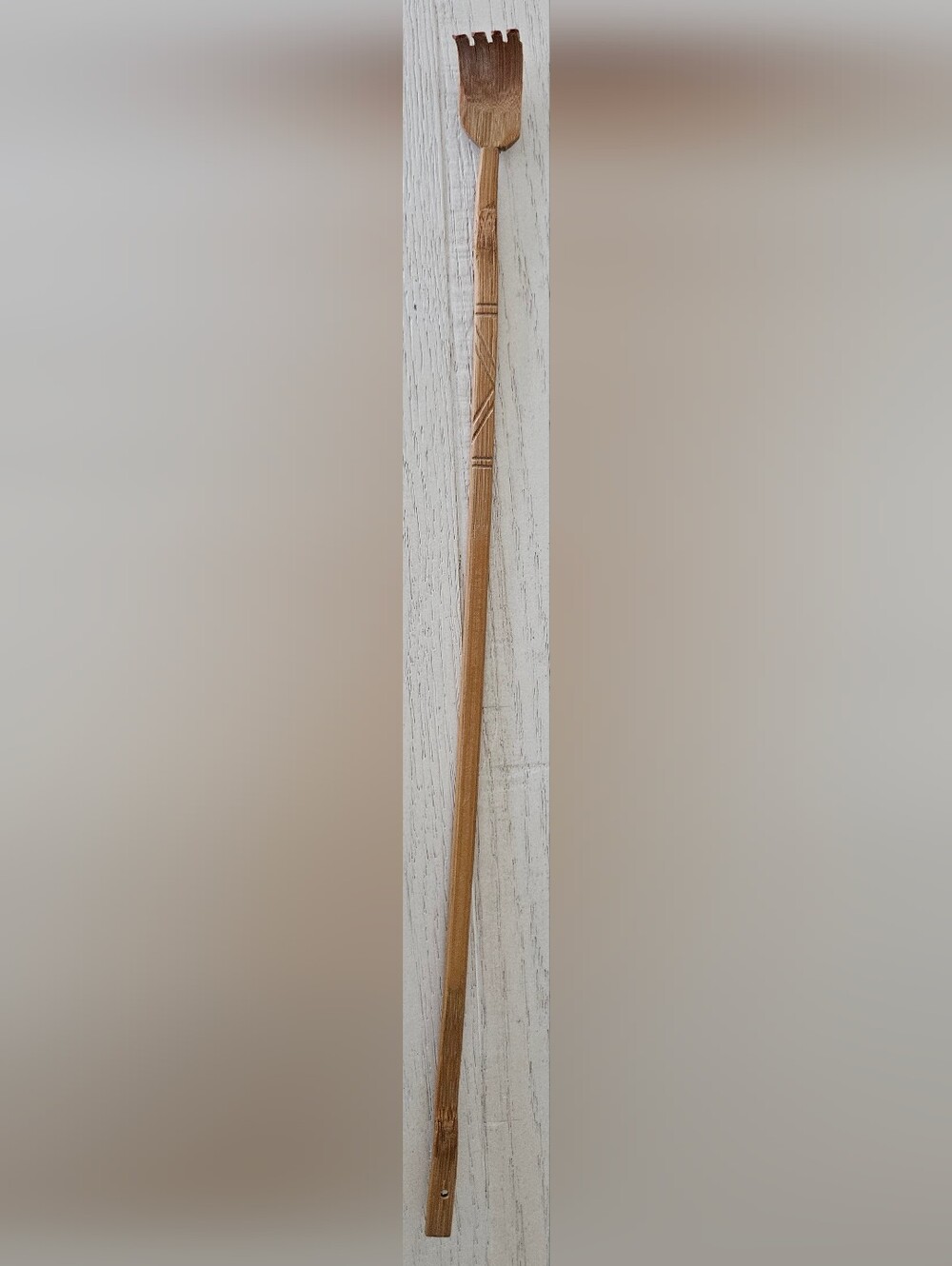 Vintage Wooden Back Scratcher Carved 17" Itch Relief Massage Tool